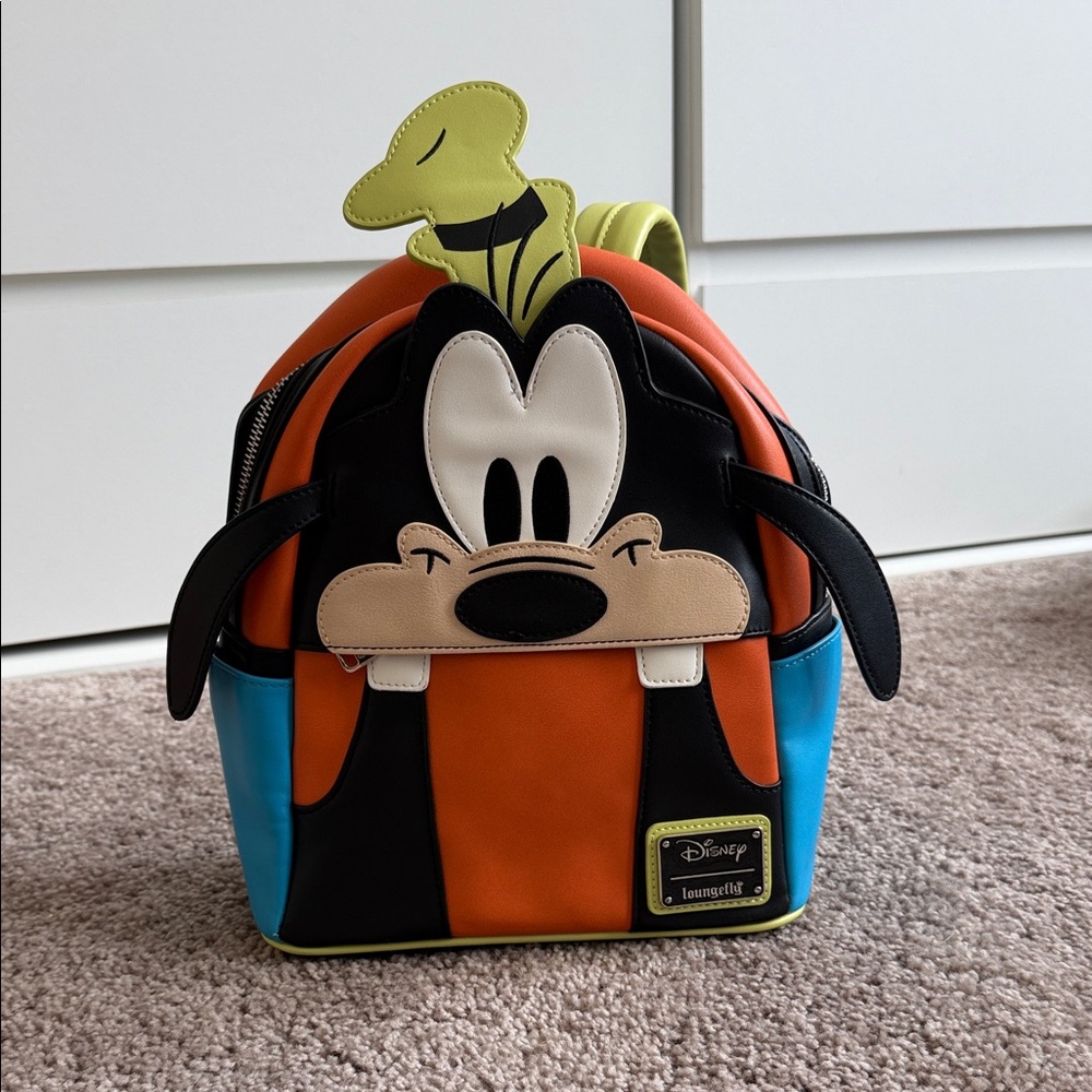 Disney x Loungefly Goofy Mini Backpack - Orange/Blue/Black
